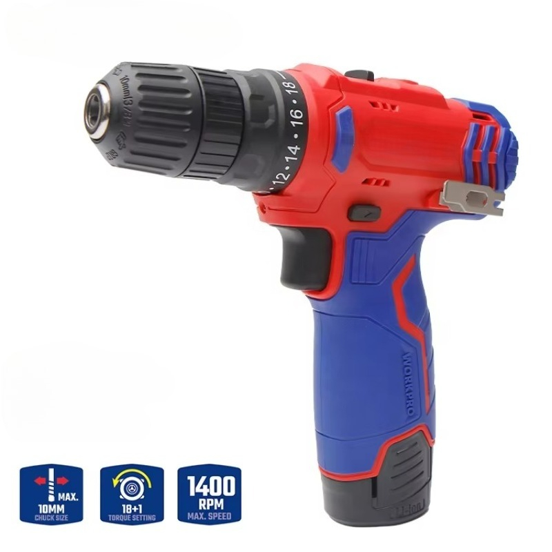 Power Drill Cordless - สว่านไร้สาย 12V 10 มม. เครื่องมือไฟฟ้าไร้สาย พร้อมแบตเตอรี่