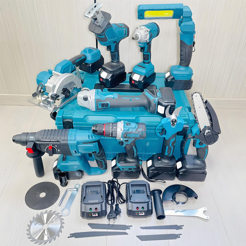 Power Drill Cordless - ชุดเครื่องมือไฟฟ้าไร้สายคุณภาพสูง 21 โวลต์ แบบไร้แปรงถ่าน พร้อมไขควงและสว่านแบบพกพา 9