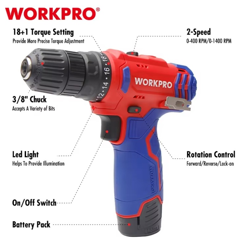 สว่านไร้สาย 12V 10 มม. เครื่อง - Power Drill Cordless บทวิจารณ์และราคา
