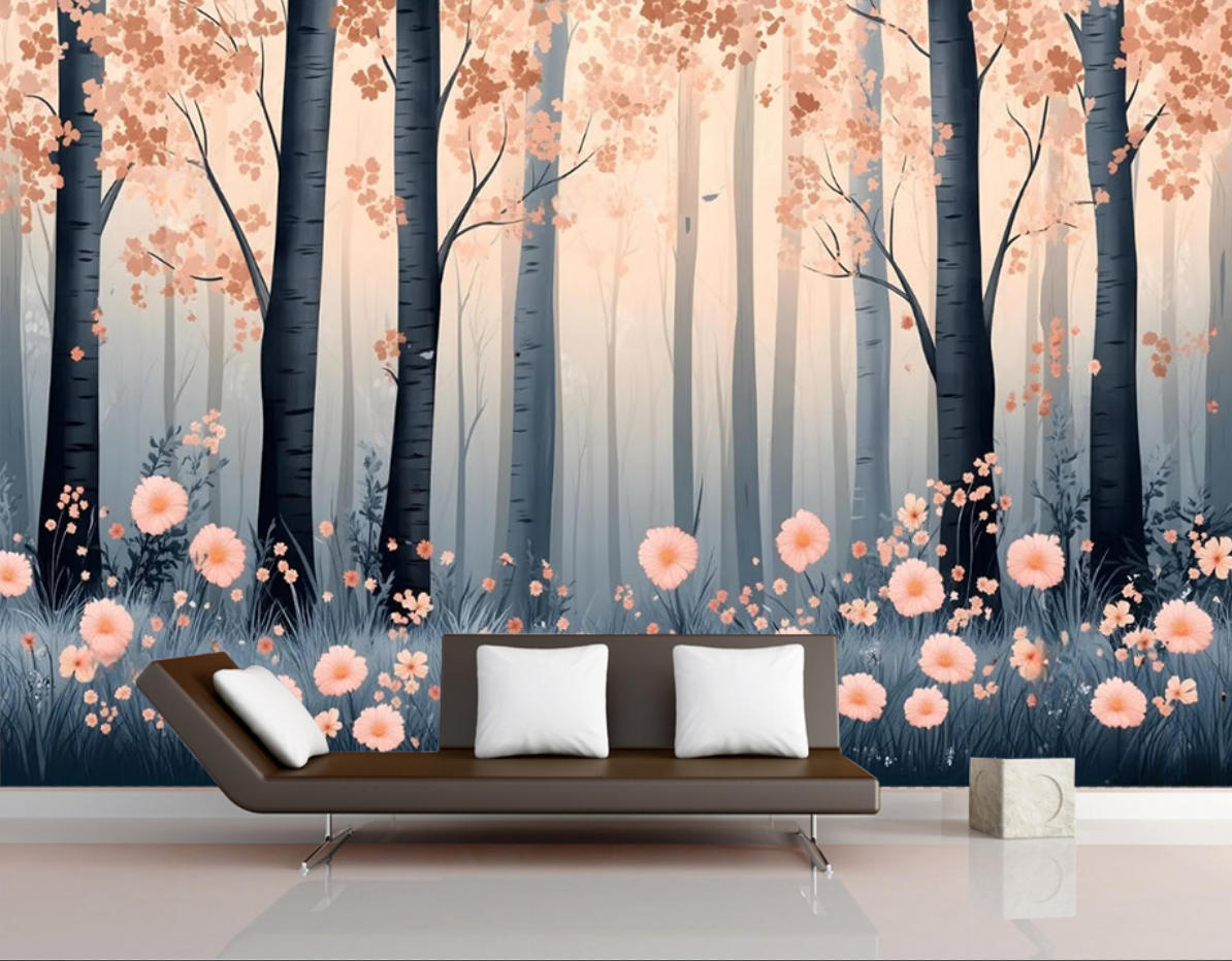 วอลเปเปอร์ป่าสีเขียวแบบกำหนดเอ - Home Improvement Background บทวิจารณ์และราคา