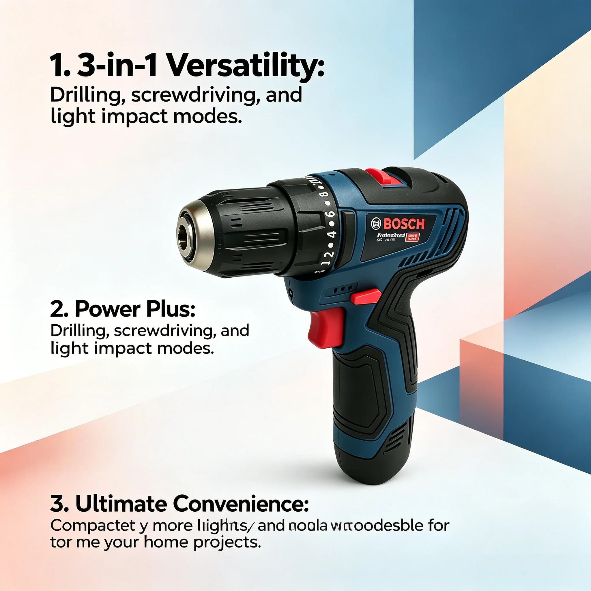 บ๊อช-GSB 12V-30 สว่านไฟฟ้าแบบม - Power Drill Cordless บทวิจารณ์และราคา