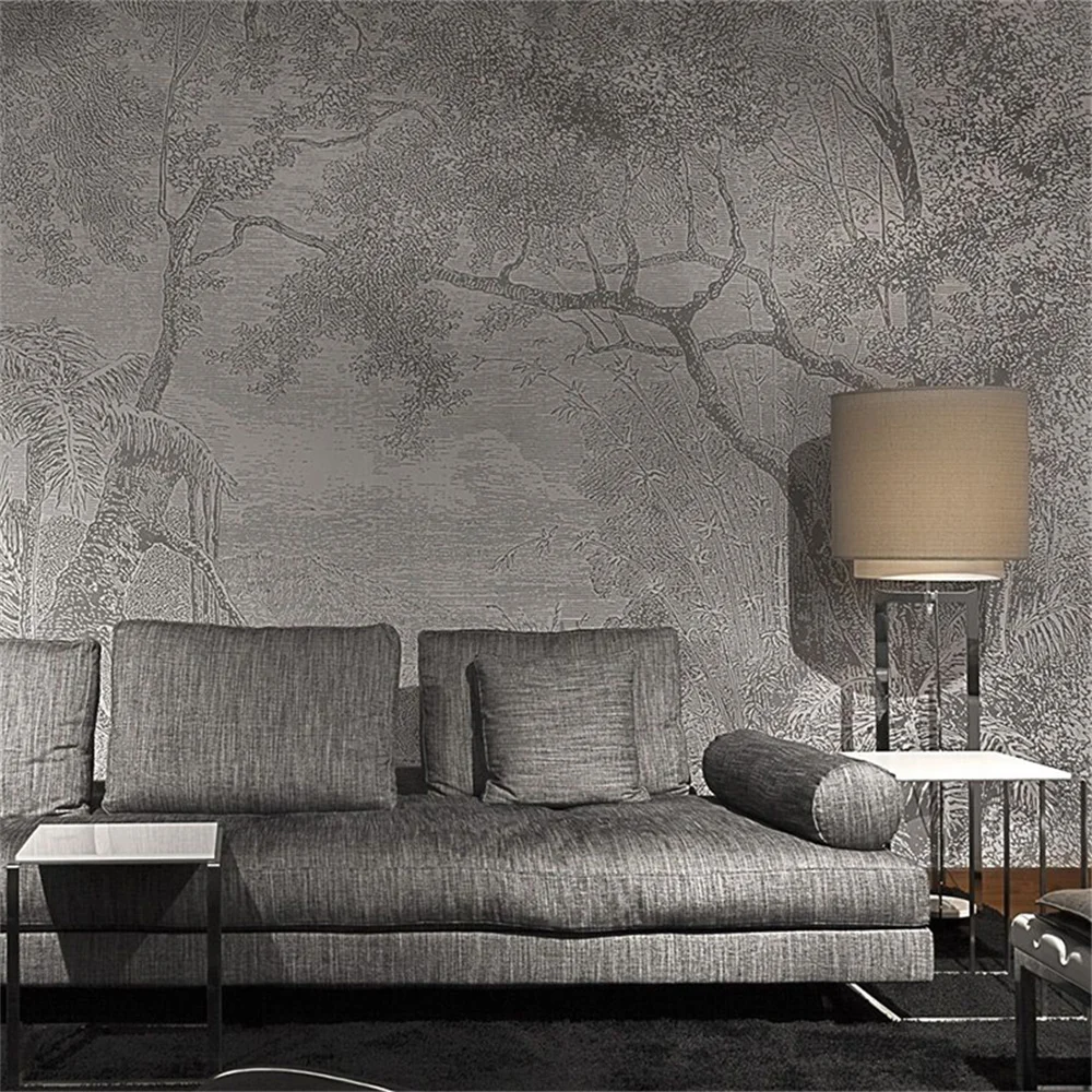 วอลเปเปอร์ติดผนังลายป่าต้นไม้ส - Home Improvement Background บทวิจารณ์และราคา