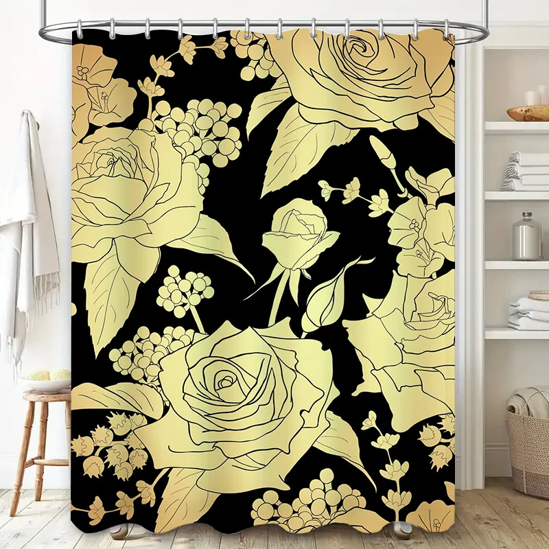 Luxury Golden Floral ผ้าม่านพื - Home Improvement Background บทวิจารณ์และราคา
